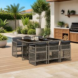 Value-Driven 7 Piece Grey Outdoor Dining Set