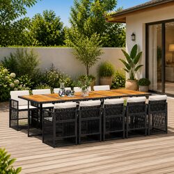 Comfortable and Affordable 11 Piece Garden Dining Set