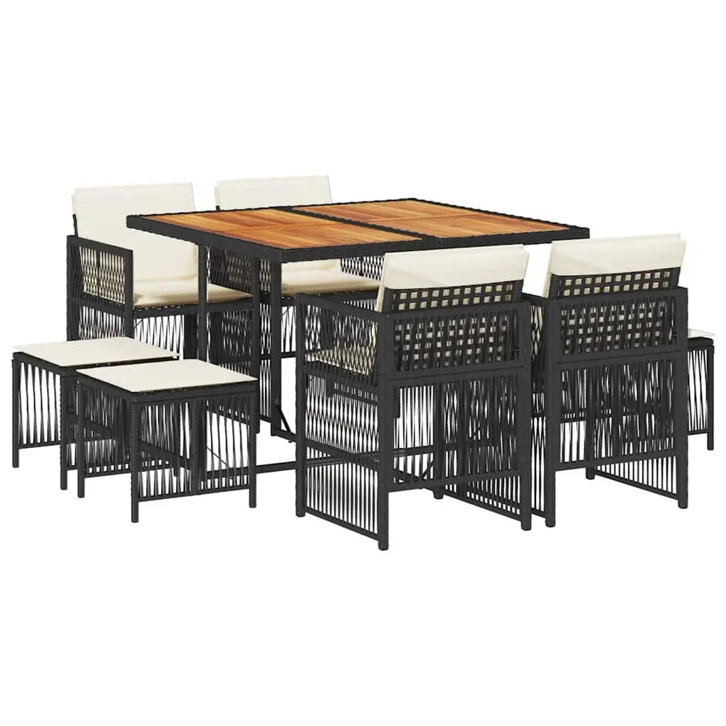 9 Piece Outdoor Dining Set with Cushions