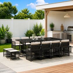 Comfortable and Versatile Outdoor Dining Set 13 Pieces