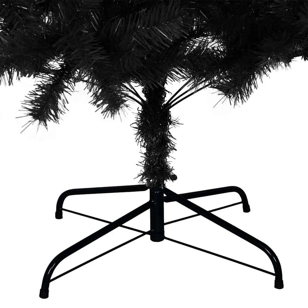 Artificial Christmas Tree 180 cm Black Seasonal Holiday Decoration Indoor