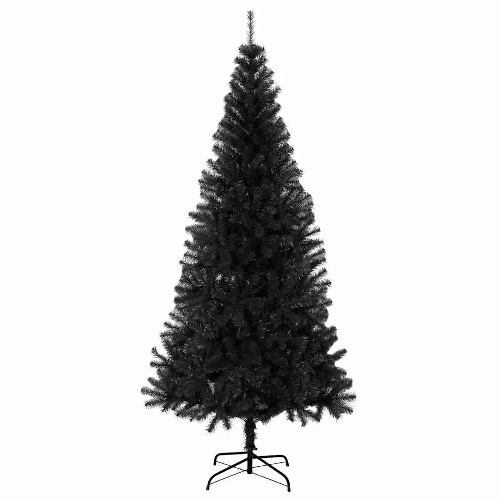 Artificial Christmas Tree 210cm Black PVC Holiday Decoration Indoor Outdoor