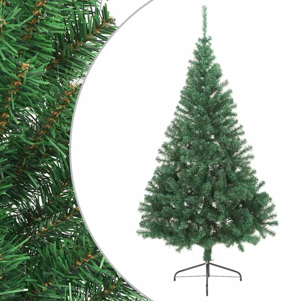 Half Christmas Tree Green 180cm Artificial PVC Seasonal Home Holiday Decoration