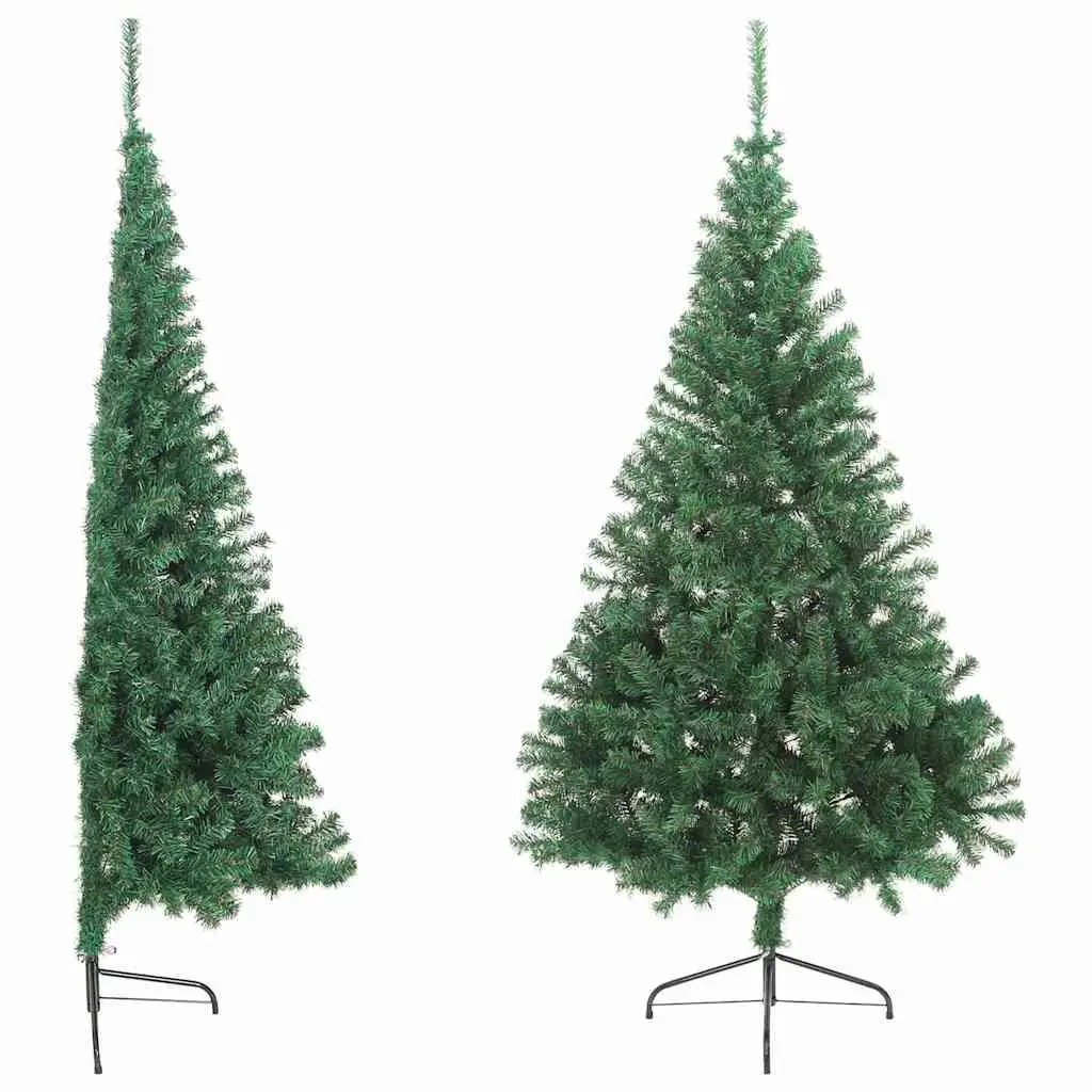 Half Christmas Tree Green 180cm Artificial PVC Seasonal Home Holiday Decoration