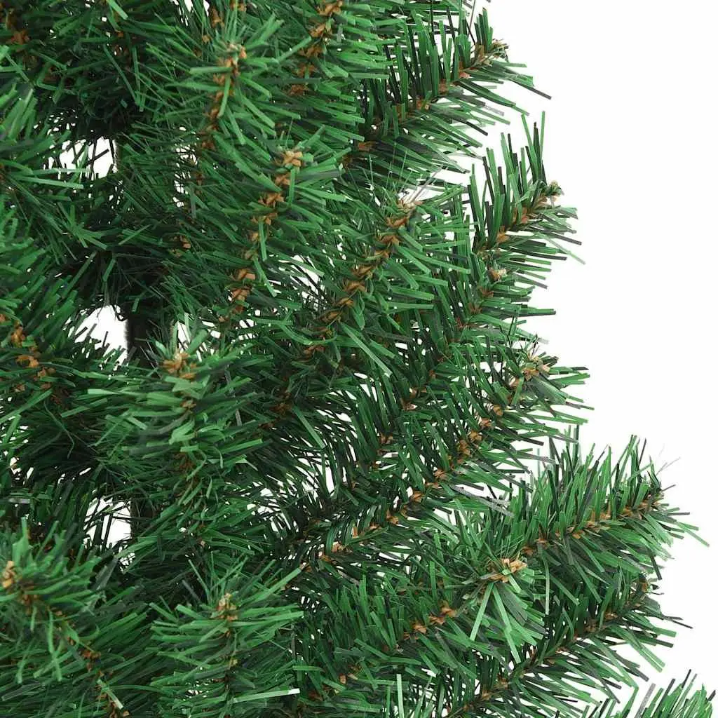 Artificial Half Christmas Tree Wall Mount Green 210cm PVC