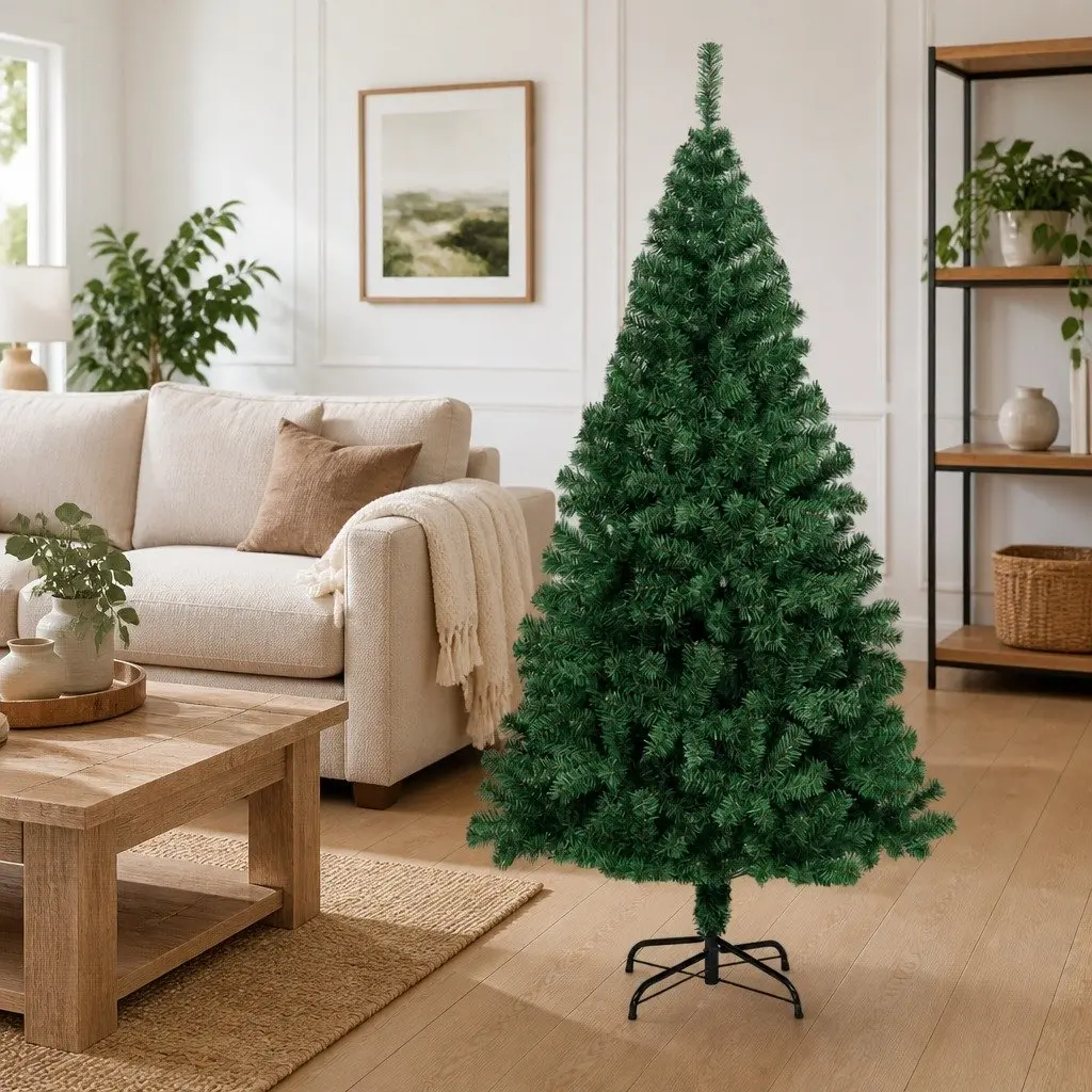 Artificial Christmas Tree 240cm Green PVC Thick Branches Indoor Decoration