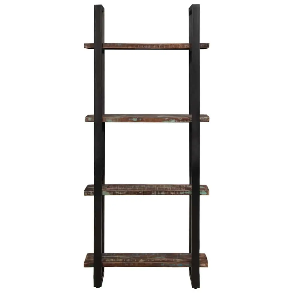 4-Tier Bookcase 80x40x180 cm Solid Reclaimed Wood Industrial Shelving Unit