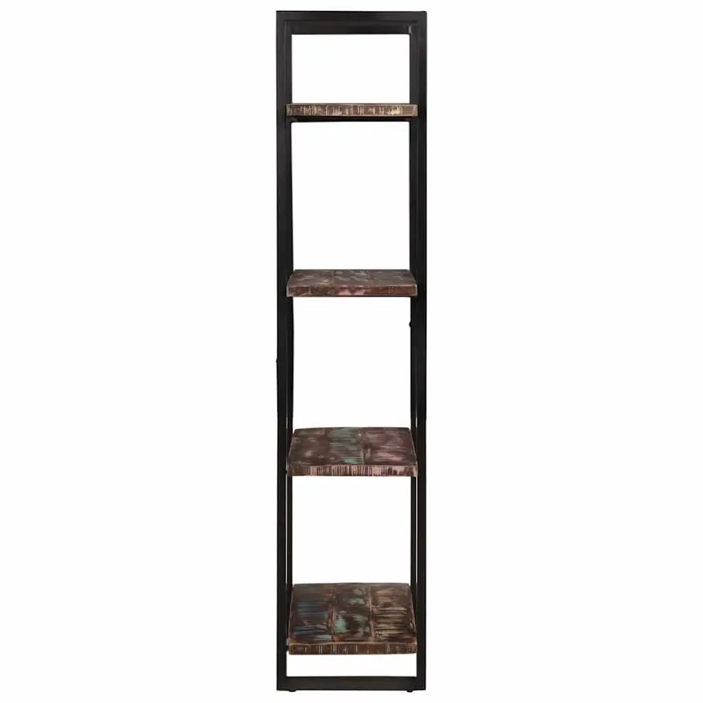 4-Tier Bookcase 80x40x180 cm Solid Reclaimed Wood Industrial Shelving Unit