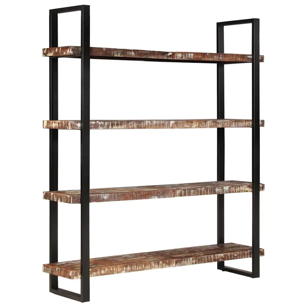 4-Tier Bookcase 160x40x180 cm Solid Reclaimed Wood Industrial Shelving Unit
