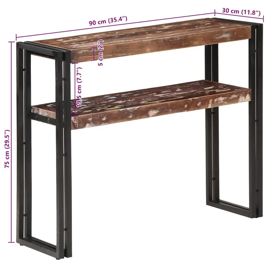 Console Table Entryway Hallway 90x30x75cm Solid Reclaimed Wood Brown