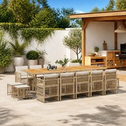 Affordable 15 Piece Garden Dining Set with Comfort and Style