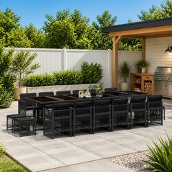 Comfortable and Stylish 17-Piece Garden Dining Set