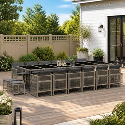 Comfortable and Practical 17 Piece Garden Dining Set