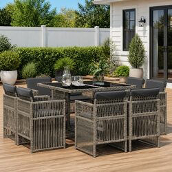 Comfort and Value with Our 9 Piece Garden Dining Set