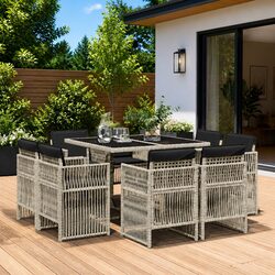 Comfortable and Practical 9 Piece Outdoor Dining Set