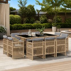 Comfortable and Practical 11 Piece Garden Dining Set