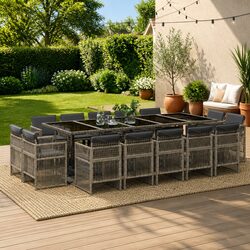 Reliable 15-Piece Garden Dining Set with Comfort
