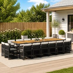 Warm & Inviting 17-Piece Garden Dining Set for Your Space
