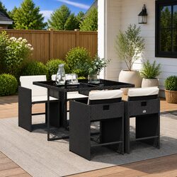 Comfortable and Durable 5 Piece Garden Dining Set