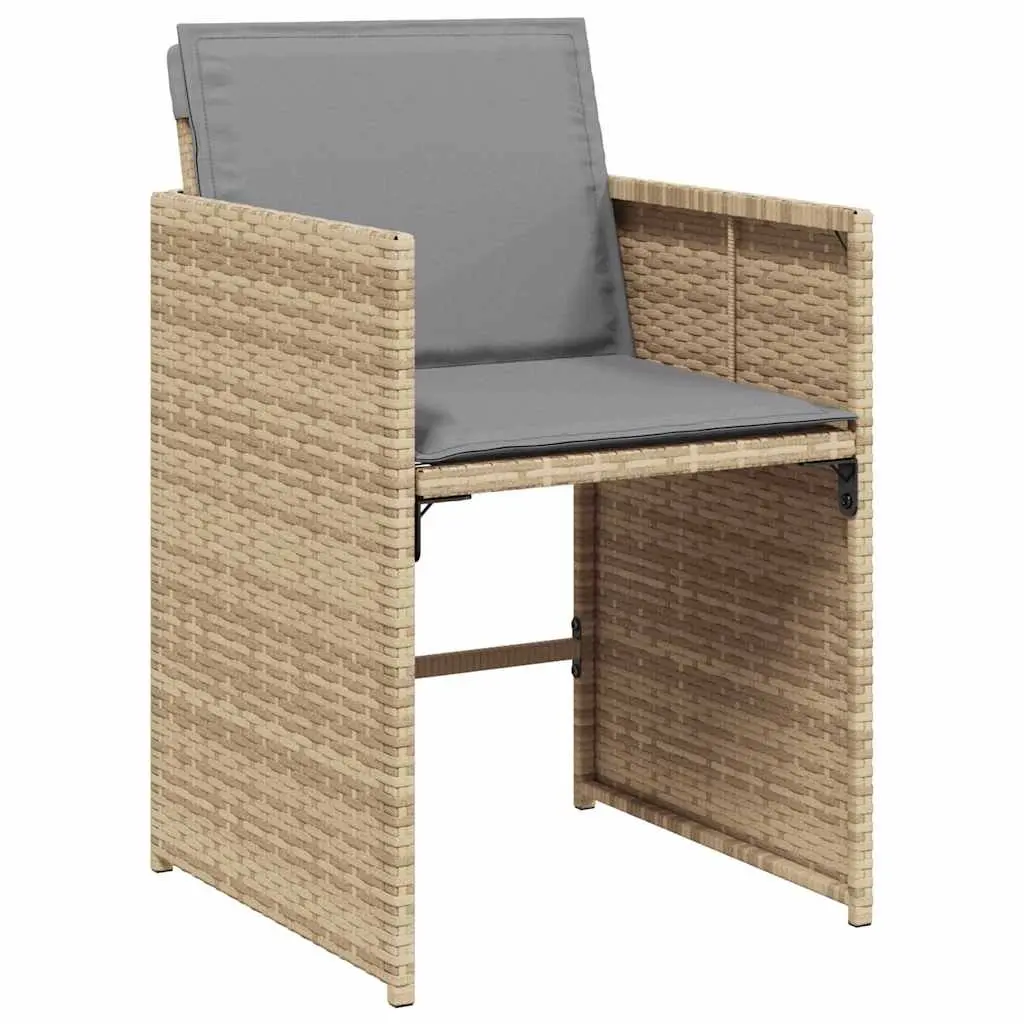 5 Piece Garden Dining Set Outdoor Patio Table Chairs Beige