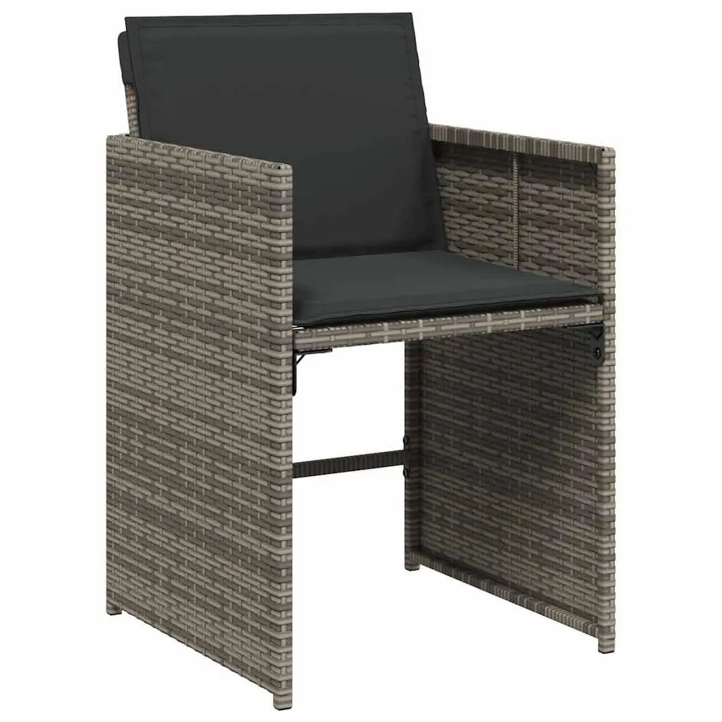Outdoor Garden Dining Set Grey 5 Piece with Padded Cushions