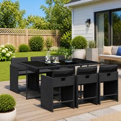 Reliable 7 Piece Dining Set for Outdoor Enjoyment