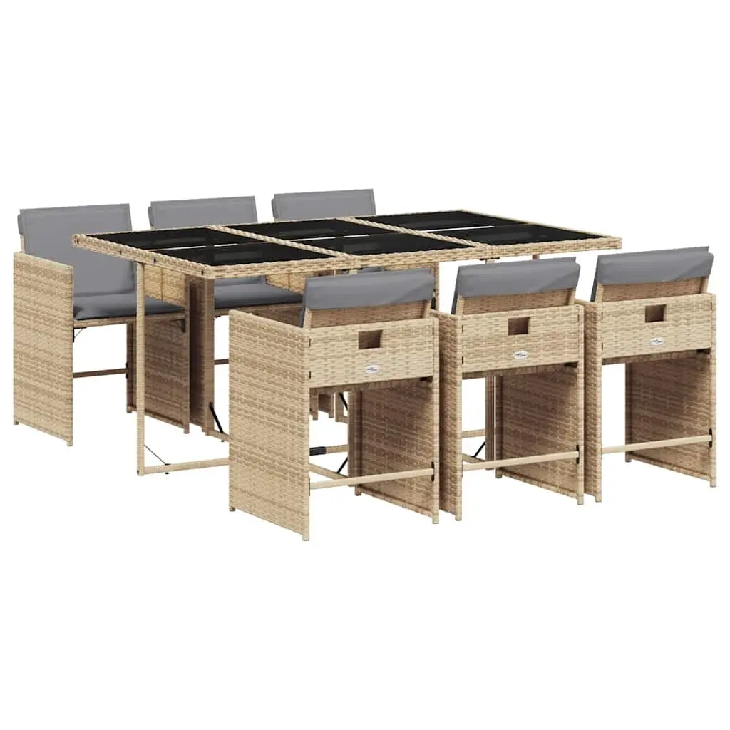 7 Piece Dining Set in Beige