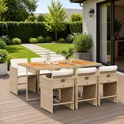 Reliable 7 Piece Garden Dining Set with Practical Features