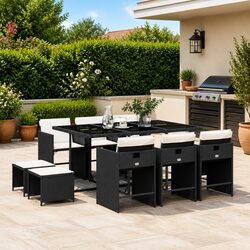Comfortable and Stylish 11-Piece Garden Dining Set