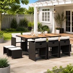 Warm and Reliable 11-Piece Garden Dining Set