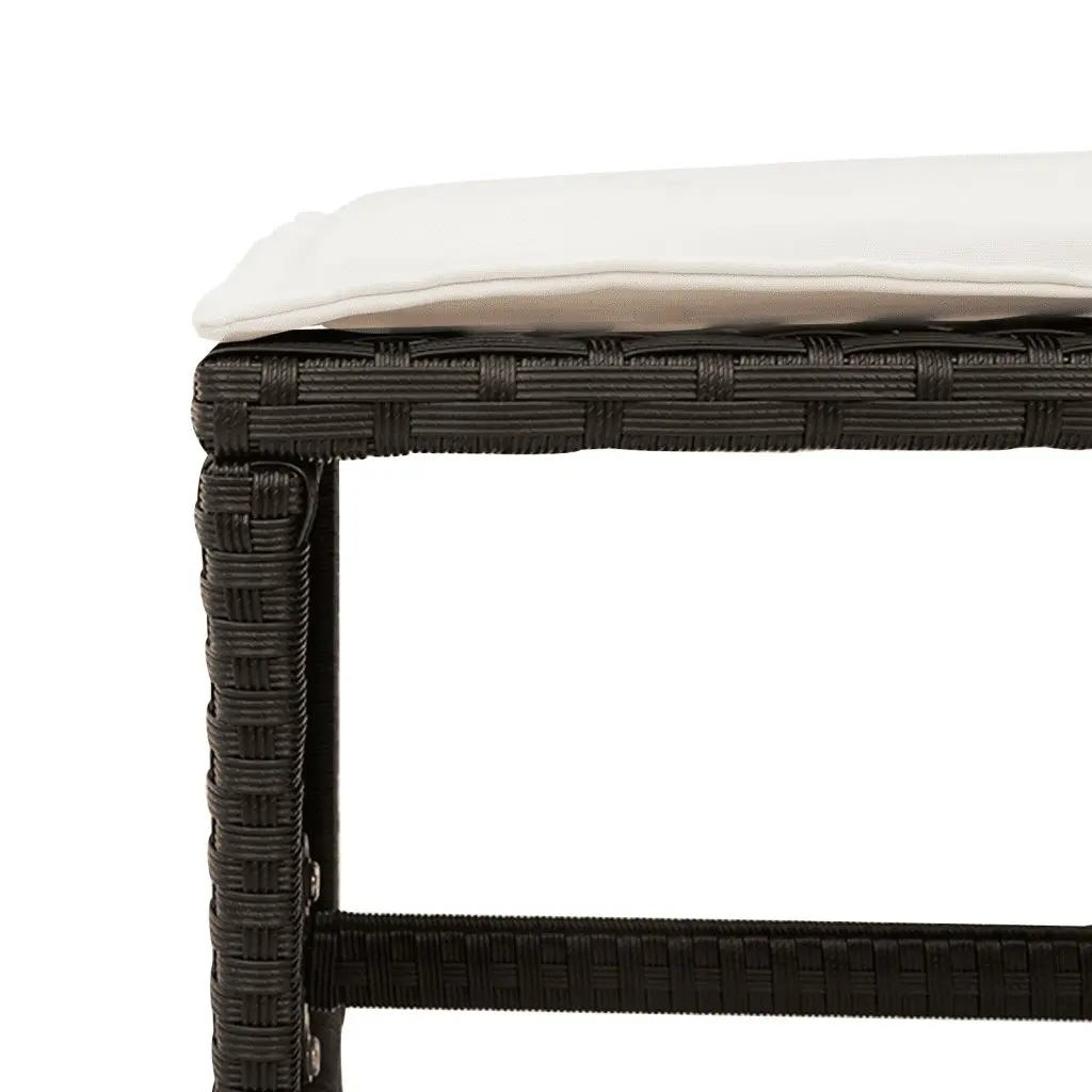 Garden Dining Set 11 Piece Outdoor Furniture Black PE Rattan Chairs Table