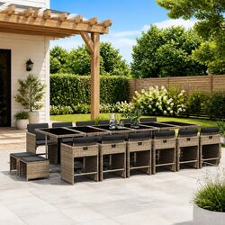 Comfortable 17 Piece Garden Dining Set for Everyday Use