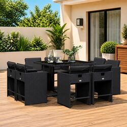 Comfortable and Practical 9 Piece Outdoor Dining Set