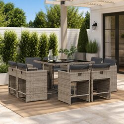 9 Piece Garden Dining Set with Comfort and Value