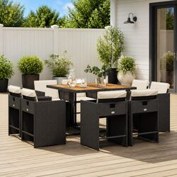 Comfortable 9 Piece Garden Dining Set: Value & Practicality