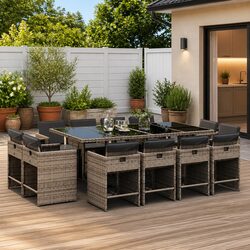 Comfortable and Versatile 13-Piece Garden Dining Set