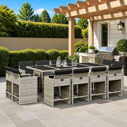 Comfortable 13 Piece Dining Set for Outdoor Spaces