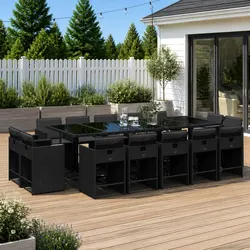 Comfortable 15 Piece Garden Dining Set for Outdoor Enjoyment