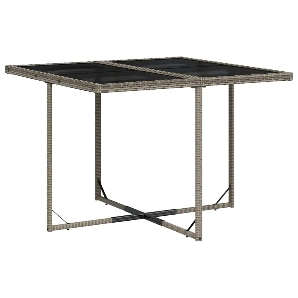 Outdoor Furniture Garden Dining Set Grey 5 Piece Poly Rattan Table Chairs