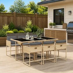 Comfortable 7-Piece Garden Dining Set for Great Value