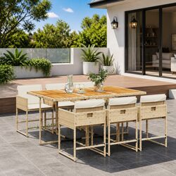 Comfortable 7-Piece Garden Dining Set with Great Value