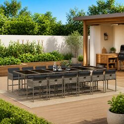 Value-Focused 13-Piece Garden Dining Set for Comfort and Durability