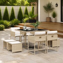 Comfortable 9-Piece Garden Dining Set for Your Home
