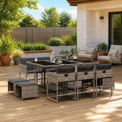 Reliable 11-Piece Garden Dining Set for Comfort and Value