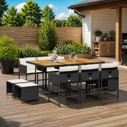 Quality 11-Piece Garden Dining Set for Comfort and Style