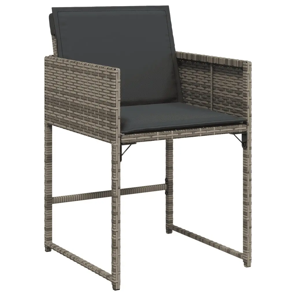 15-Piece Grey Rattan Dining Set for Outdoors
