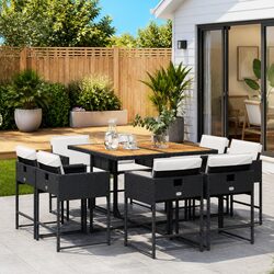 Comfortable and Stylish 9-Piece Garden Dining Set