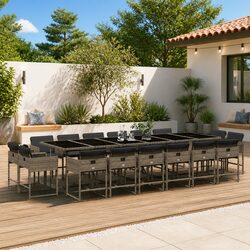 Comfortable and Durable 17-Piece Garden Dining Set