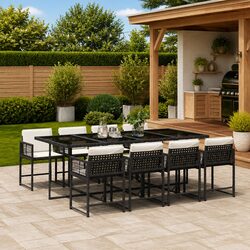 Comfortable and Versatile 9 Piece Garden Dining Set