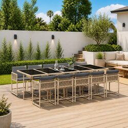 Value-Driven 11-Piece Outdoor Dining Set with Comfort